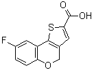 结构式 CAS# 105799-81-3, 8-氟-4H-噻吩并[3,2-c]苯并吡喃-2-羧酸