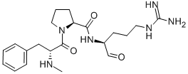CAS#: 105806-65-3， N-Methyl-D-phenylalanyl-N-((1S)-1-formyl-4-guanidinobutyl)-L-prolinamide sulfate (1:1)