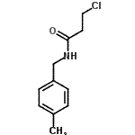结构式 CAS# 105907-34-4, 3-氯-N-(4-甲基苄基)丙酰胺
