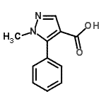 结构式 CAS# 105994-75-0, 1-甲基-5-苯基-1H-吡唑-4-羧酸