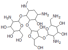 CAS#: 106288-50-0， 5-Amino-6-[4-Amino-2-[4-[3-Amino-6-(Aminomethyl)-4,5-Dihydroxyoxan-2-Yl]Oxy-3-Hydroxy-5-(Hydroxymethyl)Oxolan-2-Yl]Oxy-3-Hydroxy-6-Methylaminocyclohexyl]Oxy-2-(Hydroxymethyl)Oxane-3,4-Diol