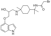 CAS#: 106469-51-6， 2-Bromo-N-[2-[4-[[2-Hydroxy-3-(1H-Indol-4-Yloxy)Propyl]Amino]-4-Methylcyclohexyl]Propan-2-Yl]Acetamide