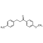 结构式 CAS# 106511-65-3, 1-(4-甲氧基苯基)-3-(4-甲基苯基)-1-丙酮