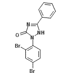 结构式 CAS# 106538-35-6, 1-(2,4-二溴苯基)-3-苯基-1H-1,2,4-三唑-5-醇