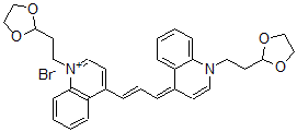 CAS#: 106789-30-4， 1-[2-(1,3-Dioxolan-2-Yl)Ethyl]-4-[(E,3E)-3-[1-[2-(1,3-Dioxolan-2-Yl)Ethyl]Quinolin-4-Ylidene]Prop-1-Enyl]Quinolin-1-Ium Bromide