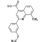 结构式 CAS# 107027-41-8, 2-(3-甲氧基苯基)-8-甲基-4-喹啉羧酸