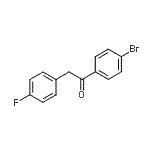 结构式 CAS# 107028-32-0, 1-(4-溴苯基)-2-(4-氟苯基)乙酮