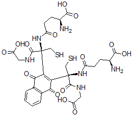CAS 登录号：107432-96-2， 2,3-(二-谷胱甘肽-S-基)-1,4-萘醌