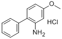 structure of CAS# 107624-16-8, 4-Methoxy-[1,1'-Biphenyl]-2-Amine Hydrochloride (1:1);6-PHENYL-M-ANISIDINE HYDROCHLORIDE