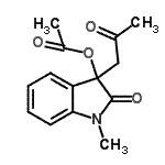 CAS#: 107864-78-8， 1-Methyl-2-Oxo-3-(2-Oxopropyl)-2,3-Dihydro-1H-Indol-3-Yl Acetate
