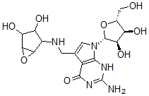 CAS#: 107865-20-3， 2-Amino-7-[(2R,3R,4S,5R)-3,4-Dihydroxy-5-(Hydroxymethyl)Oxolan-2-Yl]-5-[[(3,4-Dihydroxy-6-Oxabicyclo[3.1.0]Hexan-2-Yl)Amino]Methyl]-1H-Pyrrolo[3,2-e]Pyrimidin-4-One