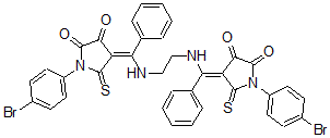 CAS#: 107888-00-6， 4,4'-(1,2-Ethanediylbis(imino(phenylmethylidyne)))bis(1-(4-bromophenyl)-5-thioxo-2,3-Pyrrolidinedione
