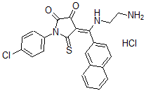 CAS#: 107888-04-0， (4E)-4-[(2-Aminoethylamino)-Naphthalen-2-Ylmethylidene]-1-(4-Chlorophenyl)-5-Sulfanylidenepyrrolidine-2,3-Dione Hydrochloride