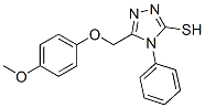 structure of CAS# 107951-97-3, 5-[(4-Methoxyphenoxy)Methyl]-4-Phenyl-2H-1,2,4-Triazole-3-Thione;Zinc00392151;St5211068;Zinc00309948