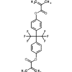 结构式 CAS# 108050-42-6, (1,1,1,3,3,3-六氟-2,2-丙烷二基)二-4,1-亚苯基二(2-甲基丙烯酸酯)