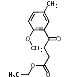 结构式 CAS# 108124-66-9, 乙基4-(2-甲氧基-5-甲基苯基)-4-氧代丁酸酯
