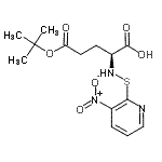 structure of CAS# 108312-25-0, (2S)-5-[(2-Methyl-2-Propanyl)Oxy]-2-{[(3-Nitro-2-Pyridinyl)Sulfanyl]Amino}-5-Oxopentanoic Acid;(2S)-5-[(<wbr>2-Methyl-<wbr>2-propany<wbr>l)oxy]-2-<wbr>{[(3-nitr<wbr>o-2-pyrid<wbr>inyl)sulf<wbr>anyl]amin<wbr>o}-5-oxop<wbr>entanoic <wbr>acid (non<wbr>-preferre<wbr>d name);(2S)-5-[(<wbr>2-Methyl-<wbr>2-propany<wbr>l)oxy]-2-<wbr>{[(3-nitr<wbr>o-2-pyrid<wbr>inyl)sulf<wbr>anyl]amin<wbr>o}-5-oxop<wbr>entansäur<wbr>e (non-pr<wbr>eferred n<wbr>ame);Acide (2S<wbr>)-5-[(2-m<wbr>éthyl-2-p<wbr>ropanyl)o<wbr>xy]-2-{[(<wbr>3-nitro-2<wbr>-pyridiny<wbr>l)sulfany<wbr>l]amino}-<wbr>5-oxopent<wbr>anoïque (<wbr>non-prefe<wbr>rred name)