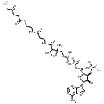 structure of CAS# 108347-97-3, Disodium,4-[2-[3-[[4-[[[(2R,3S,4R,5R)-5-(6-Aminopurin-9-Yl)-4-Hydroxy-3-[Hydroxy(Oxido)Phosphoryl]Oxy-Tetrahydrofuran-2-Yl]Methoxy-Hydroxy-Phosphoryl]Oxy-Hydroxy-Phosphoryl]Oxy-2-Hydroxy-3,3-Dimethyl-Butanoyl]Amino]Propanoylamino]Ethylsulfanyl]-4-Oxo-Butanoate;Succinyl coenzyme A sodium salt;Succinyl coenzyme- A sodium salt;S1129_SIGMA