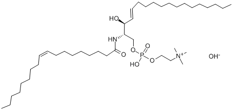 CAS#: 108392-10-5， [(E,2S,3R)-3-Hydroxy-2-[[(Z)-Octadec-9-Enoyl]Amino]Octadec-4-Enyl] 2-Trimethylazaniumylethyl Phosphate