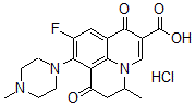 CAS#: 108405-58-9， 9-Fluoro-6,7-Dihydro-5-Methyl-8-(4-Methyl-1-Piperazinyl)-1,7-Dioxo-1H,5H-Benzo(ij)Quinolizine-2-Carboxylic Acid Monohydrochloride