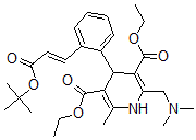 CAS#: 108687-08-7， Diethyl 2-(Dimethylaminomethyl)-6-Methyl-4-[2-[(E)-3-[(2-Methylpropan-2-Yl)Oxy]-3-Oxoprop-1-Enyl]Phenyl]-1,4-Dihydropyridine-3,5-Dicarboxylate
