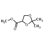 结构式 CAS# 108865-84-5, 甲基2,2-二甲基-1,3-二氧戊环-4-羧酸酯