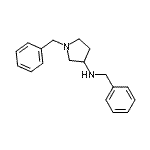 structure of CAS# 108963-20-8, N,1-Dibenzyl-3-Pyrrolidinamine;N,N'-Dibenzyl-3-aminopyrrolidine;MFCD00059060