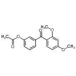 结构式 CAS# 109251-36-7, 3-(2,4-二甲氧基苯甲酰基)苯基乙酸酯