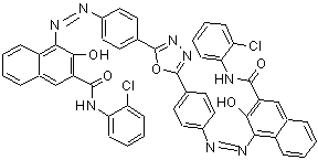 CAS#: 109299-00-5， 4,4'-{1,3,4-Oxadiazole-2,5-Diylbis[4,1-Phenylene(Z)-2,1-Diazenediyl]}Bis[N-(2-Chlorophenyl)-3-Hydroxy-2-Naphthamide]