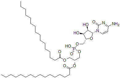 CAS#: 109430-98-0， [(2R)-3-[[(2R,3S,4R,5R)-5-(4-Amino-2-Oxopyrimidin-1-Yl)-3,4-Dihydroxyoxolan-2-Yl]Methoxy-Hydroxyphosphoryl]Oxy-2-Hexadecanoyloxypropyl] Hexadecanoate