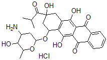 CAS#: 109485-65-6， 7-(4-Amino-5-Hydroxy-6-Methyloxan-2-Yl)Oxy-6,9,11-Trihydroxy-9-(2-Methylpropanoyl)-8,10-Dihydro-7H-Tetracene-5,12-Dione Hydrochloride
