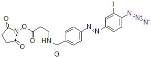 CAS#: 109545-43-9， (2,5-Dioxopyrrolidin-1-Yl) 3-[[4-(4-Azido-3-Iodophenyl)Diazenylbenzoyl]Amino]Propanoate