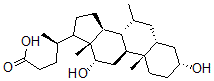 CAS#: 109582-23-2， (4R)-4-[(3R,5R,8R,9S,10S,12S,13R,14S)-3,12-Dihydroxy-7,10,13-Trimethyl-2,3,4,5,6,7,8,9,11,12,14,15,16,17-Tetradecahydro-1H-Cyclopenta[a]Phenanthren-17-Yl]Pentanoic Acid