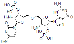 CAS#: 109679-55-2， 5'-Phosphoryl-(3'-amino-3'-deoxycytidylyl)-(3'-5')-3'-amino-3'-deoxyguanosine