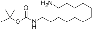 structure of CAS# 109792-60-1, N-(12-Aminododecyl)-Carbamic Acid 1,1-Dimethylethyl Ester;1,12-Diaminododecane, N-BOC Protected 97%;N-T-Butyloxycarbonyl-1,12-Diaminododecane;1,12-DIAMINODODECANE, N-BOC PROTECTED