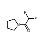 structure of CAS# 109872-83-5, 2,2-Difluoro-1-(1-Pyrrolidinyl)Ethanone;2,2-difluoro-1-(pyrrolidin-1-yl)ethanone;2,2-Difluoro-1-pyrrolidin-1-yl-ethanone