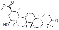 CAS#: 109974-21-2， 3-Oxo-22-hydroxyurs-12-en-30-oic acid methyl ester