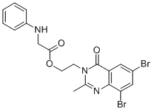 CAS#: 110022-76-9， 2-(6,8-Dibromo-2-Methyl-4-Oxoquinazolin-3-Yl)Ethyl 2-(Phenylamino)Acetate