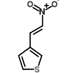 structure of CAS# 110143-52-7, 3-[(E)-2-Nitrovinyl]Thiophene;(E)-3-(2-nitrovinyl)thiophene;3-(2-Nitrovinyl)thiophene;Thiophene, 3-[(1E)-2-nitroethenyl]-