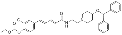 CAS#: 110501-66-1， [4-[(1E,3E)-5-[2-[4-[Di(Phenyl)Methoxy]Piperidin-1-Yl]Ethylamino]-5-Oxopenta-1,3-Dienyl]-2-Methoxyphenyl] Ethyl Carbonate