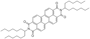 结构式 CAS# 110590-84-6, 2,9-二(1-己基庚基)-蒽并[2,1,9-def:6,5,10-d'e'f']二异喹啉-1,3,8,10(2H,9H)-四酮