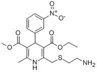 CAS#: 110646-15-6， O3-Ethyl O5-Methyl 2-(2-Aminoethylsulfanylmethyl)-6-Methyl-4-(3-Nitrophenyl)-1,4-Dihydropyridine-3,5-Dicarboxylate