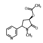 CAS#: 111034-55-0， (3R)-1-Methyl-2-Oxo-5-(3-Pyridinyl)-3-Pyrrolidinyl Acetate