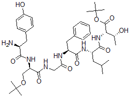 CAS#: 111035-57-5， Tert-Butyl (2S,3R)-2-[[(2S)-2-[[(2S)-2-[[2-[[(2R)-2-[[(2S)-2-Amino-3-(4-Hydroxyphenyl)Propanoyl]Amino]-3-[(2-Methylpropan-2-Yl)Oxy]Propanoyl]Amino]Acetyl]Amino]-3-Phenylpropanoyl]Amino]-4-Methylpentanoyl]Amino]-3-Hydroxybutanoate