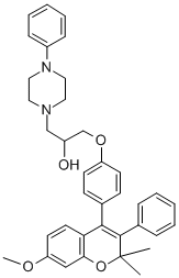 CAS#: 111038-44-9， 1-[4-(7-Methoxy-2,2-Dimethyl-3-Phenylchromen-4-Yl)Phenoxy]-3-(4-Phenylpiperazin-1-Yl)Propan-2-Ol