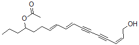 CAS#: 111128-30-4， [(7E,9E,15Z)-17-Hydroxyheptadeca-7,9,15-Trien-11,13-Diyn-4-Yl] Acetate