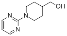 structure of CAS# 111247-61-1, 1-(2-Pyrimidinyl)-4-Piperidinemethanol;[1-(2-PYRIMIDINYL)-4-PIPERIDINYL]METHANOL;[1-(PYRIMID-2YL)-4-PIPERIDINYL]METHANOL;1-(Pyrimidin-2Yl)Piperidin-4-Ylmethanol
