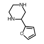 structure of CAS# 111760-37-3, 2-(2-Furyl)Piperazine;2-(furan-2-yl)piperazine;2-Furan-2-yl-piperazine;2-Furane-2-yl-piperazine