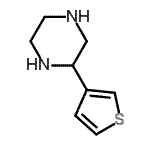 structure of CAS# 111760-38-4, 2-(3-Thienyl)Piperazine;2-(thiophen-3-yl)piperazine;2-Thiophen-3-yl-piperazine