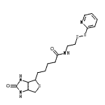 structure of CAS# 112247-65-1, 5-(2-Oxohexahydro-1H-Thieno[3,4-d]Imidazol-4-Yl)-N-[2-(2-Pyridinyldisulfanyl)Ethyl]Pentanamide;Biotin-[2-(2-pyridyldithio)ethylamide]
